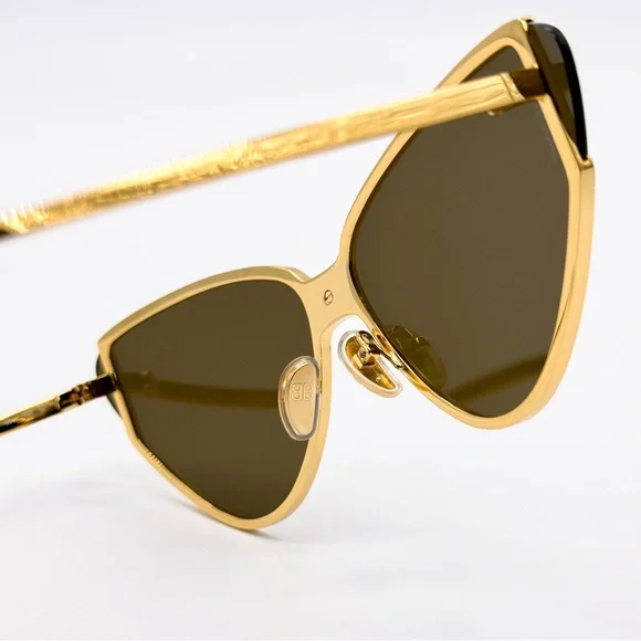 NEW BALENCIAGA CAT EYE GOLD SUNGLASSES BALENCIAGA